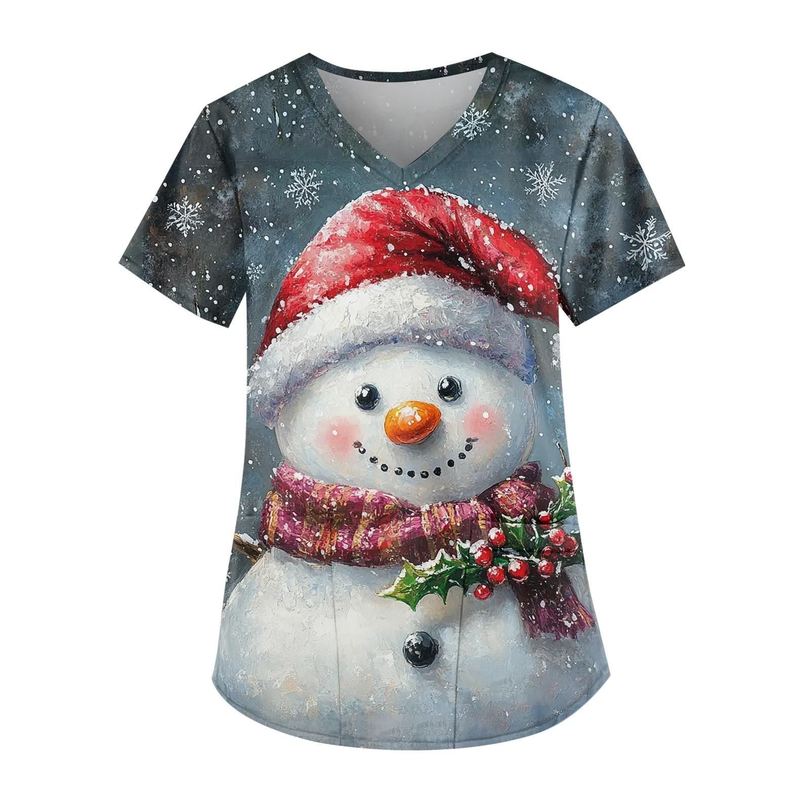 Женская униформа с принтом, рабочая форма с карманом и v-образным вырезом, защитная рабочая форма XXXXL красный