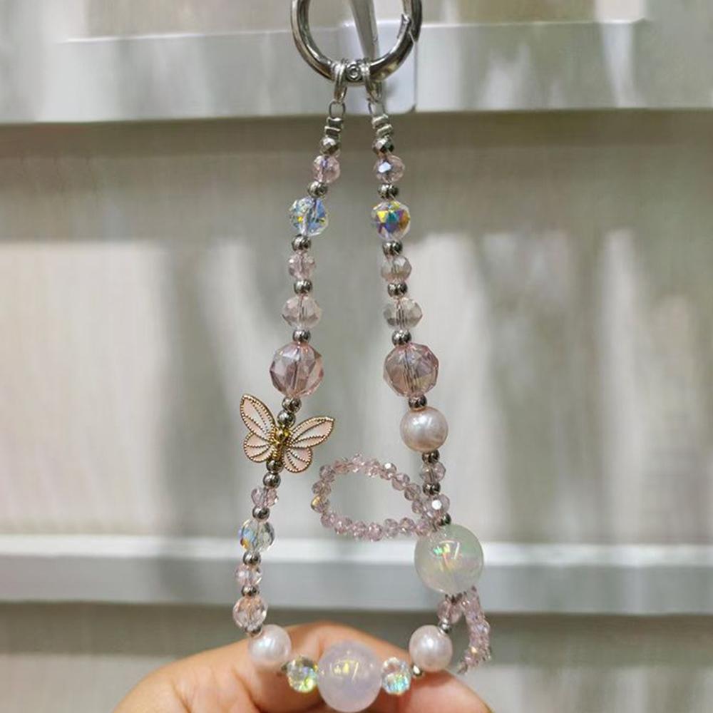 Butterfly Charm 26cm Short Beaded Phone Strap Lanyard Wrist Strap with Tether Tab C
Butterfly Charm 26cm Short Beaded Phone Strap Lanyard Wrist Strap with Tether Tab C