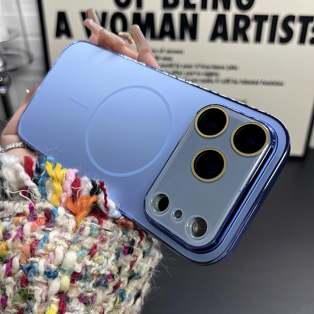 Plating AG Frosted Crystal Lens Large Glass Window Case For iPhone 17 16 15 14 Pro Max For Magsafe Magnetic Wireless Charge Capa iPhone Air синий
Plating AG Frosted Crystal Lens Large Glass Window Case For iPhone 17 16 15 14 Pro Max For Magsafe Magnetic Wireless Charge Capa iPhone Air синий