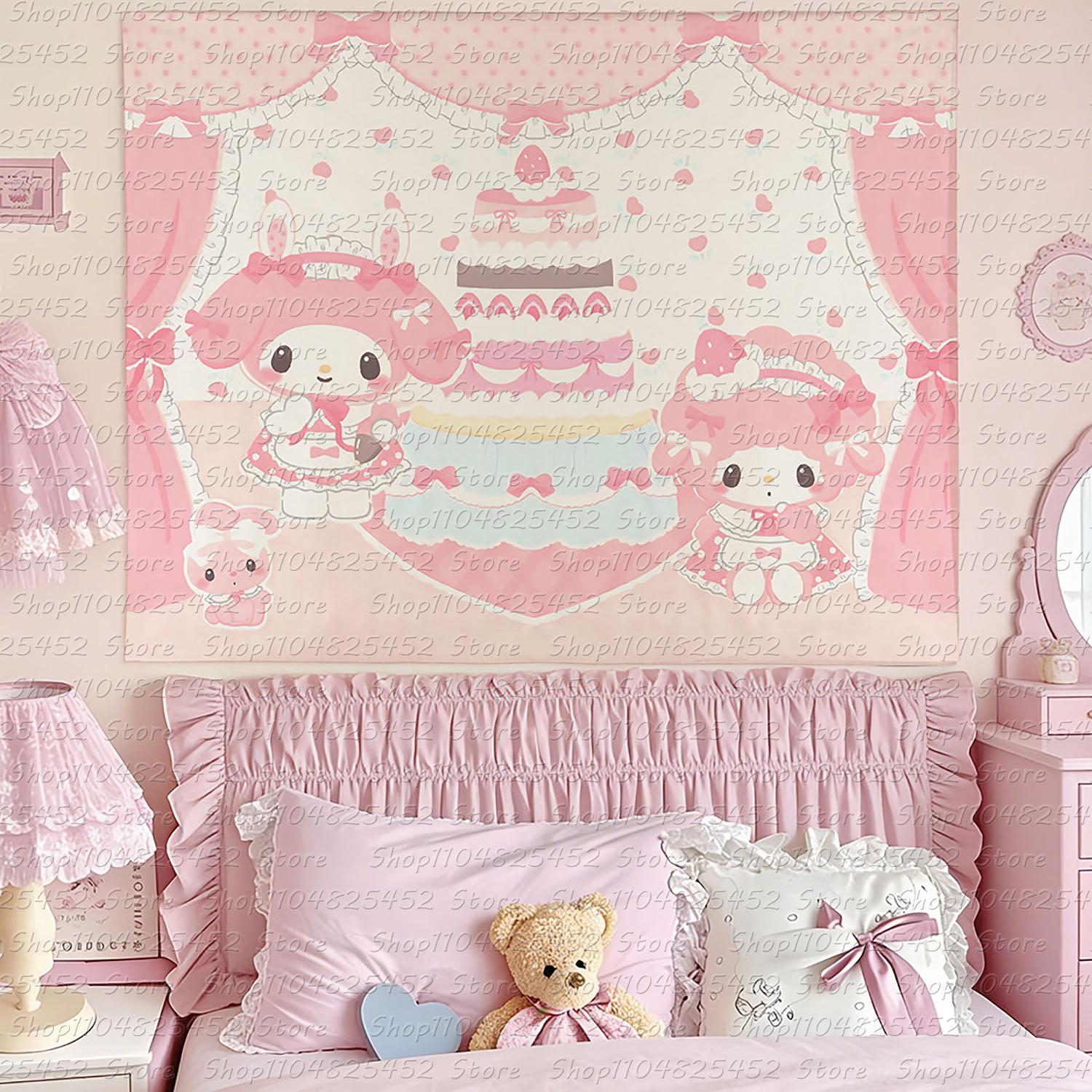 My Melody sheep cake wall hanging Sanrio Instagram background cloth student bedroom bedside decoration tapestry 74x94cm(29x37in)
My Melody sheep cake wall hanging Sanrio Instagram background cloth student bedroom bedside decoration tapestry 74x94cm(29x37in)