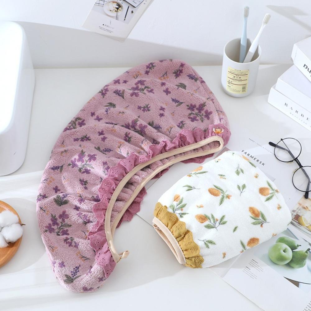 Thickened Lace Dry Hair Cap Absorbent Shower Cap Household Quick Drying Headscarf Home білий
Thickened Lace Dry Hair Cap Absorbent Shower Cap Household Quick Drying Headscarf Home білий