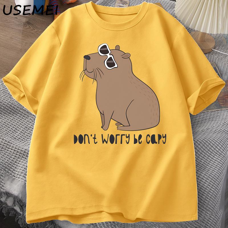 Dont Worry Be Capy Awesome Cute Capybara Tshirts Unisex Casual Cotton Summer T Shirt Short Sleeve Oversized Tshirt Animal Tees L
Dont Worry Be Capy Awesome Cute Capybara Tshirts Unisex Casual Cotton Summer T Shirt Short Sleeve Oversized Tshirt Animal Tees L