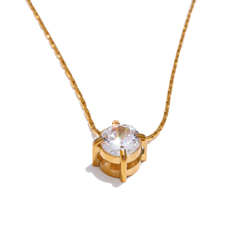 Yhpup Korean Chic Stainless Steel Shiny Cubic Zirconia Cast Delicate Necklace Pendant for Women Daily Waterproof Basic Jewelry
Yhpup Korean Chic Stainless Steel Shiny Cubic Zirconia Cast Delicate Necklace Pendant for Women Daily Waterproof Basic Jewelry