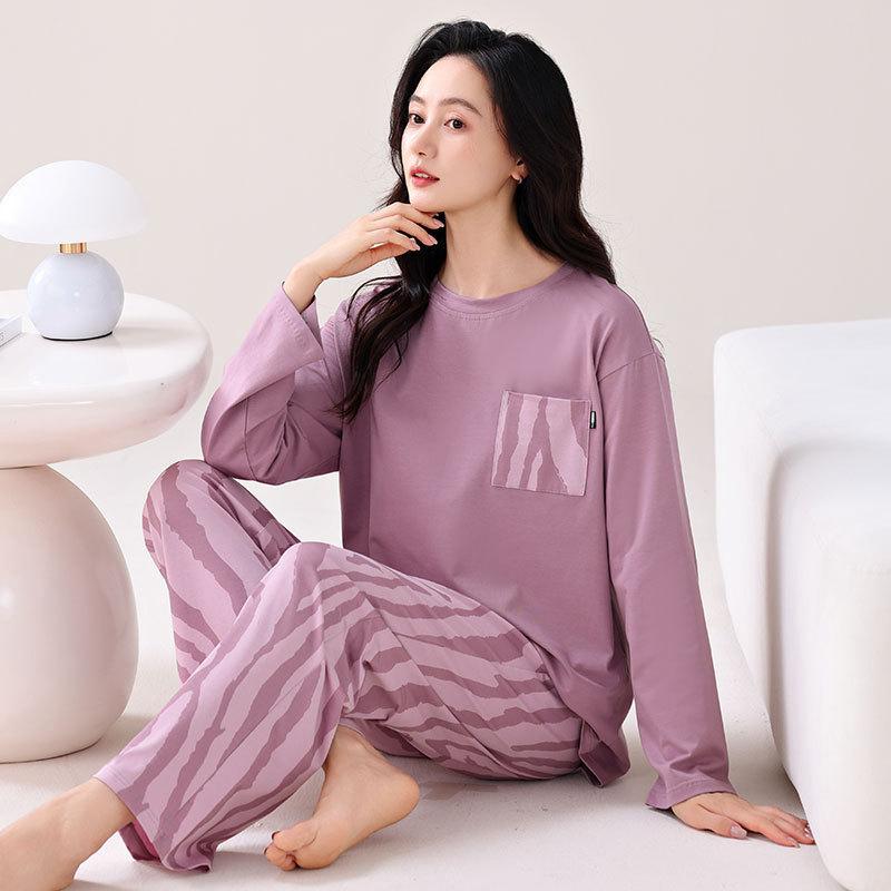 Pajamas with chest pads integrated pure cotton long-sleeved spring and autumn women s autumn casual loungewear women s new year m recommended 40-50kg
Pajamas with chest pads integrated pure cotton long-sleeved spring and autumn women s autumn casual loungewear women s new year m recommended 40-50kg
