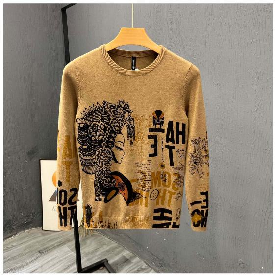 Весенняя новинка, мужская рубашка с принтом, длинный рукав, красивое модное мужское драпированное эластичное нижнее белье, свитер, повседневный топ 3XL коричневый
Весенняя новинка, мужская рубашка с принтом, длинный рукав, красивое модное мужское драпированное эластичное нижнее белье, свитер, повседневный топ 3XL коричневый