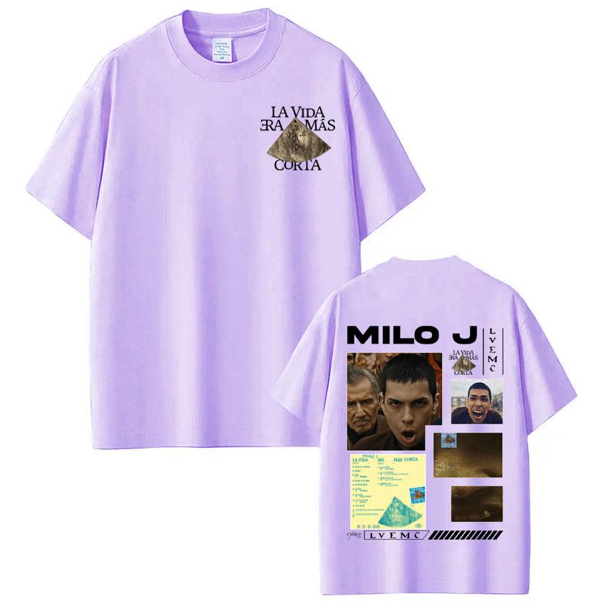 Rapper Milo J La Vida Era Mas Corta Album Tees Men Women Hip Hop Tshirt Cotton Casual High Quality Fashion ONeck Tshirt Tops 4XL
Rapper Milo J La Vida Era Mas Corta Album Tees Men Women Hip Hop Tshirt Cotton Casual High Quality Fashion ONeck Tshirt Tops 4XL