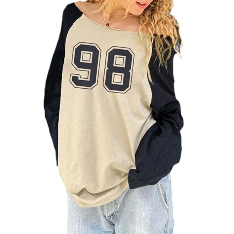 Digital Printed Loose Slant Neck Casual Long Sleeve T-Shirt Versatile Skinny Top S
Digital Printed Loose Slant Neck Casual Long Sleeve T-Shirt Versatile Skinny Top S