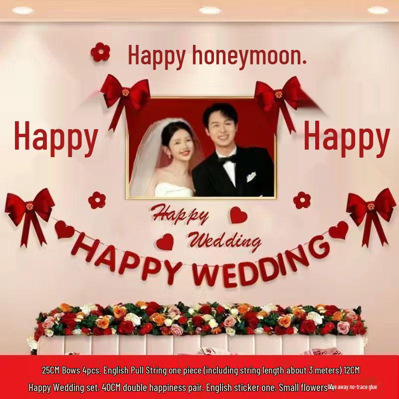 Wedding Room Decor: Double Happiness Banner with Butterflies for Bride and Groom s Bedroom Wall Not specified
Wedding Room Decor: Double Happiness Banner with Butterflies for Bride and Groom s Bedroom Wall Not specified