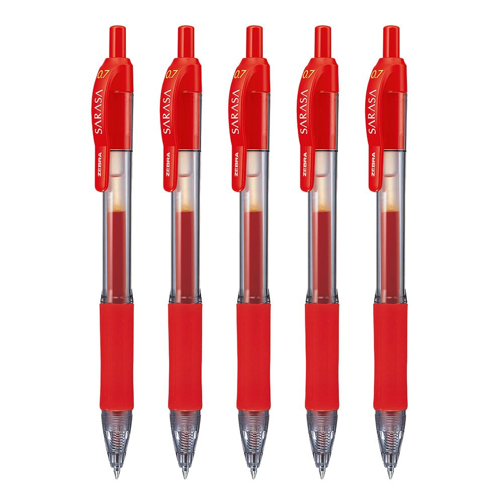 Шариковая гелевая ручка Zebra Sarasa красная, набор из 5 шт. 0,7 мм P-JJB3-BL5-AZ
Шариковая гелевая ручка Zebra Sarasa красная, набор из 5 шт. 0,7 мм P-JJB3-BL5-AZ