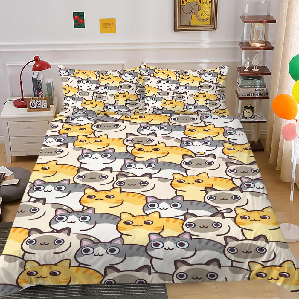 Bedding Three-Piece Cute Cartoon Animal Series Polyester Digital Printing EU single 135*200
Bedding Three-Piece Cute Cartoon Animal Series Polyester Digital Printing EU single 135*200