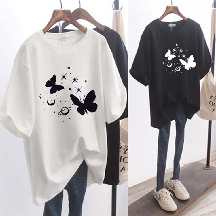 Women s Casual Trendy Short-Sleeve Cotton T-Shirt with Butterfly Design - Black & White 2XL
Women s Casual Trendy Short-Sleeve Cotton T-Shirt with Butterfly Design - Black & White 2XL