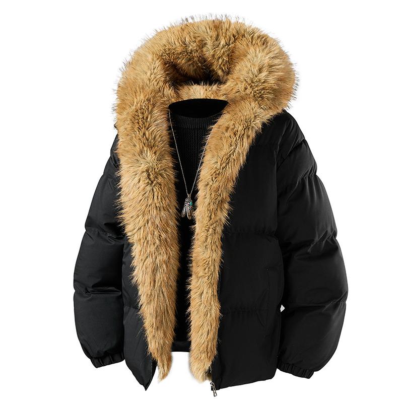 Cotton Coat with Large Fur Collar and Hood, Mink Fur Cotton Coat, Detachable Large Fur Collar Cotton Coat L чорний
Cotton Coat with Large Fur Collar and Hood, Mink Fur Cotton Coat, Detachable Large Fur Collar Cotton Coat L чорний