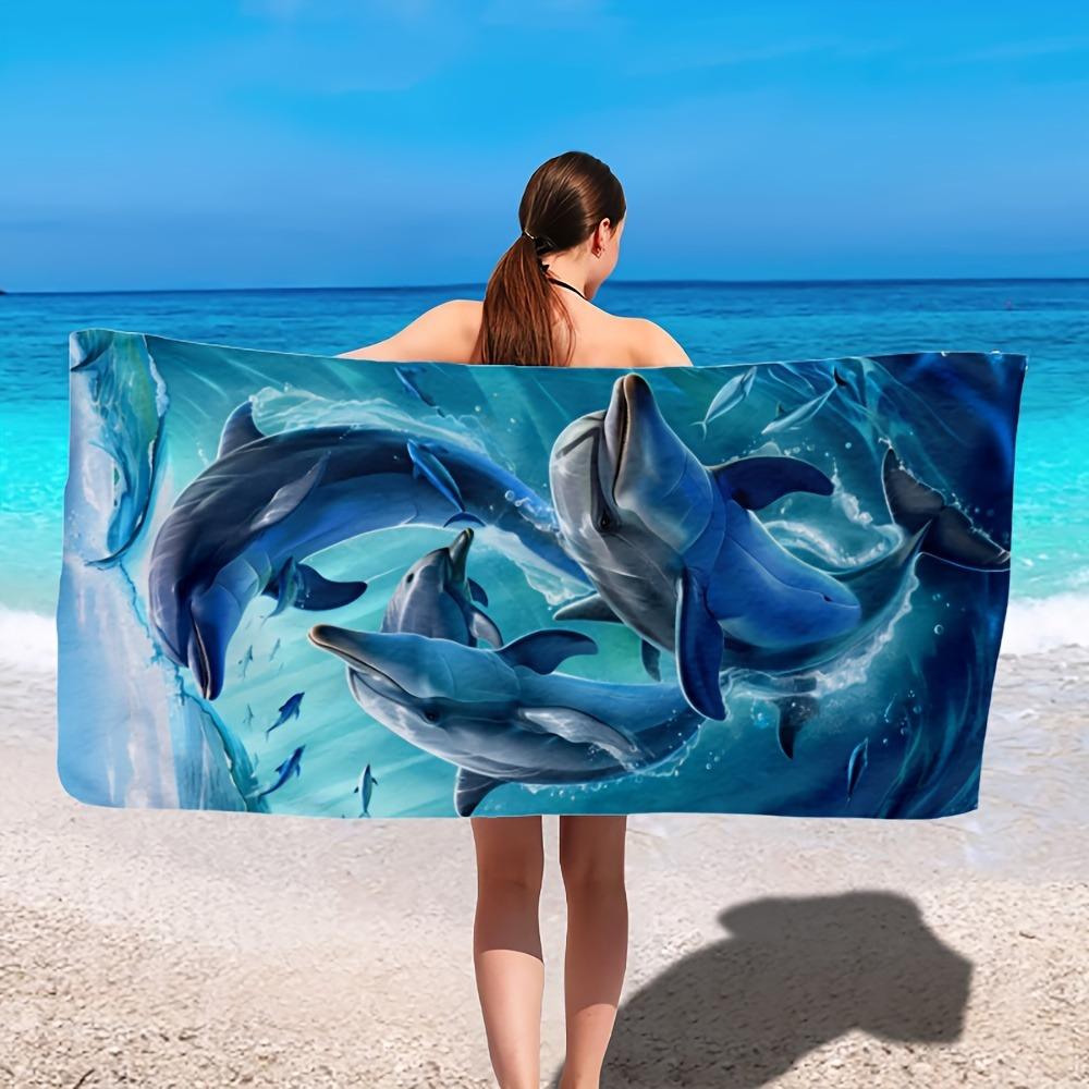 Dolphin pattern beach towel, ultra-fine fiber beach towel, quick drying, lightweight and soft swimming pool towel W40*H60(CM)
Dolphin pattern beach towel, ultra-fine fiber beach towel, quick drying, lightweight and soft swimming pool towel W40*H60(CM)