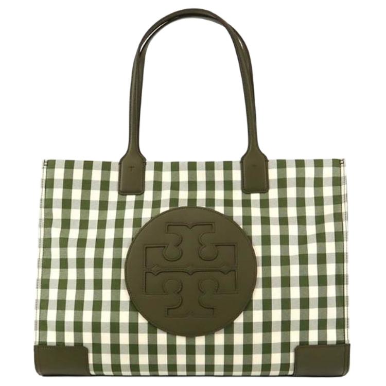 Tory Burch Ella Checkered Commuter Large Capacity Canvas And Leather Tote Bag Women Tote Bags Olive-Green White 84378-304 Basic Set (Bag+Dust Bag)
Tory Burch Ella Checkered Commuter Large Capacity Canvas And Leather Tote Bag Women Tote Bags Olive-Green White 84378-304 Basic Set (Bag+Dust Bag)