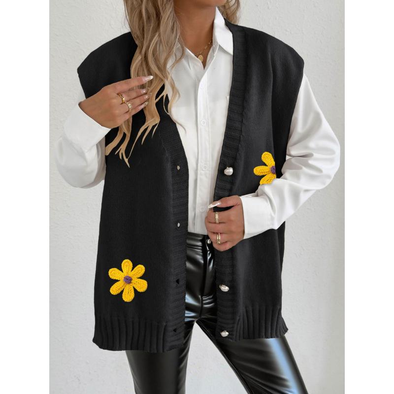 Женский осенне-зимний жилет с жемчужными пуговицами, свободный повседневный кардиган-жилет Free size чёрный
Женский осенне-зимний жилет с жемчужными пуговицами, свободный повседневный кардиган-жилет Free size чёрный