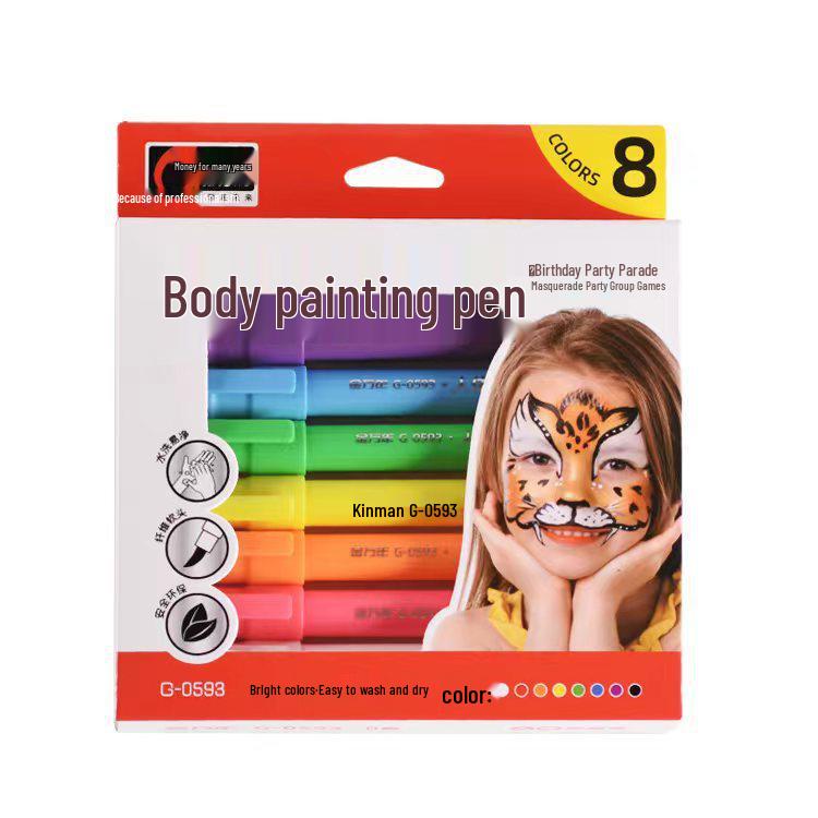 Jin Wannian Washable Face & Body Painting Pen Set for Halloween Makeup G-0593
Jin Wannian Washable Face & Body Painting Pen Set for Halloween Makeup G-0593