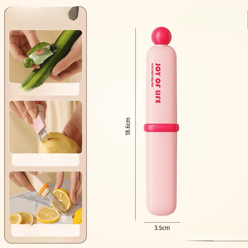 Stainless Steel Fruit Knife Two-in-one Multi-functional Double-head Household Portable Peeler рожевий
Stainless Steel Fruit Knife Two-in-one Multi-functional Double-head Household Portable Peeler рожевий