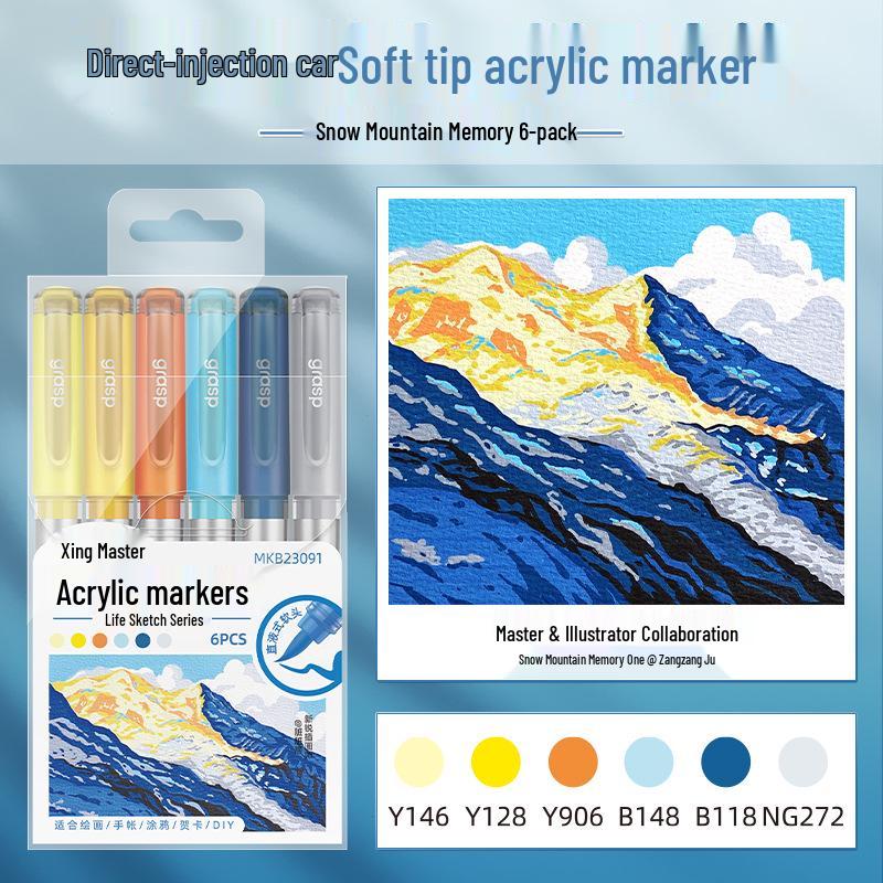 Master Liquid Acrylic Marker with Soft Tip for Journaling & Painting - Opaque, Layerable, Ideal for Kids Drawing
Master Liquid Acrylic Marker with Soft Tip for Journaling & Painting - Opaque, Layerable, Ideal for Kids Drawing