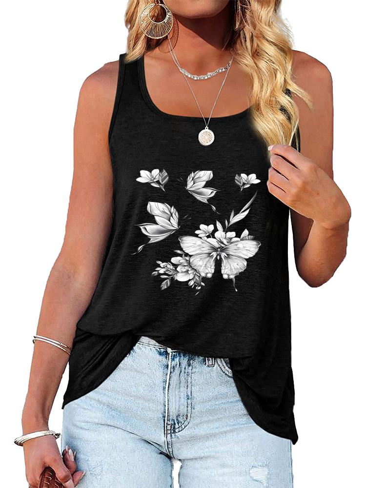 Женская модная майка с принтом под горло, летняя повседневная футболка без рукавов XXL чёрный
Женская модная майка с принтом под горло, летняя повседневная футболка без рукавов XXL чёрный