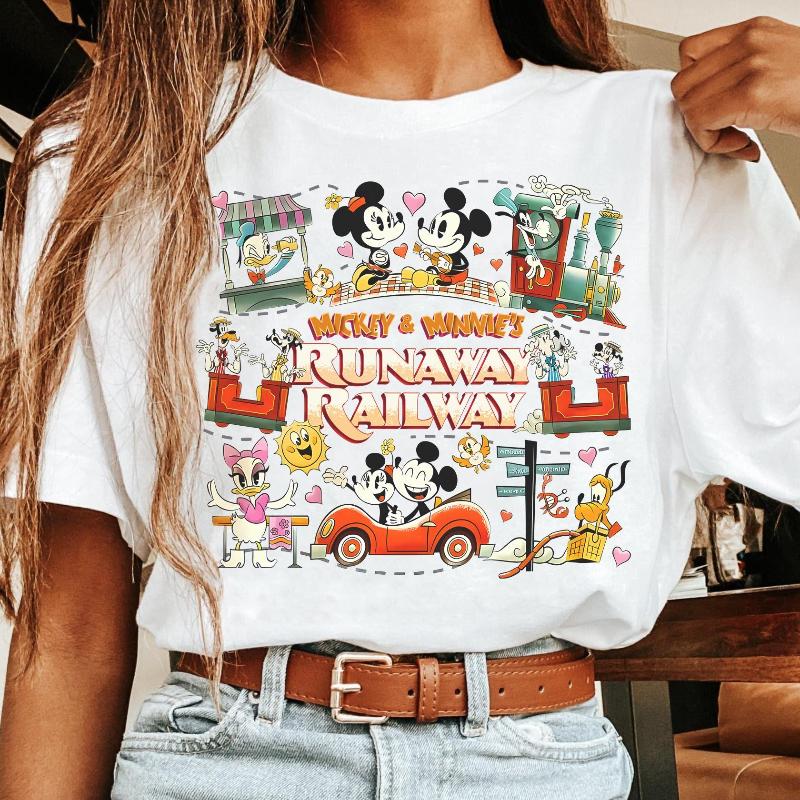 2026 Mickey Minnies Runaway Rail Ride Holiday Print Fashion Womens TShirt Short Sleeve Relaxed Fashion Plus Size Top S
2026 Mickey Minnies Runaway Rail Ride Holiday Print Fashion Womens TShirt Short Sleeve Relaxed Fashion Plus Size Top S