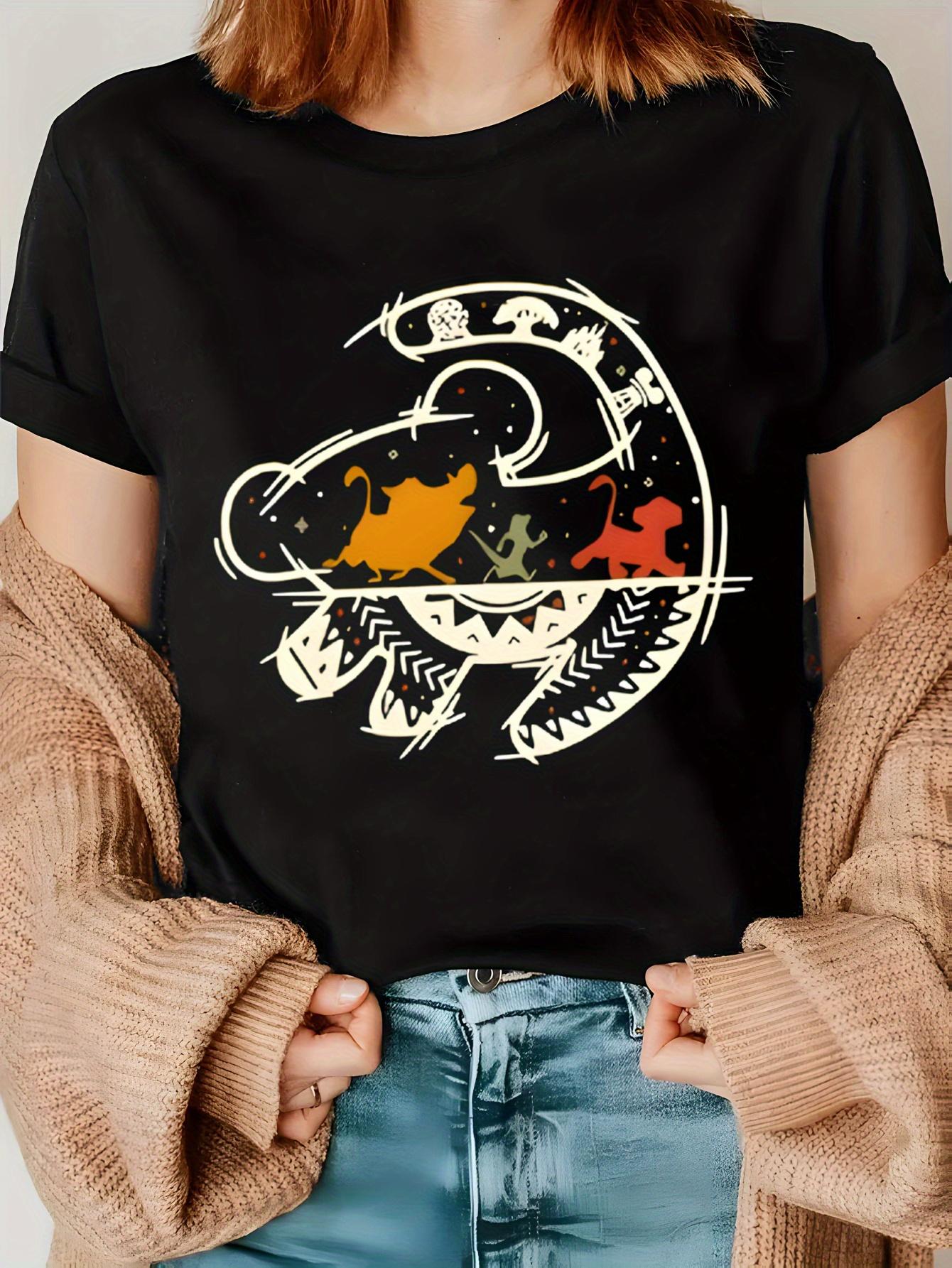 Dino Dreams Graphic Print T-shirt, Short Sleeve Crew Neck Casual Top for Summer & Spring, Women s Clothing S разноцветный
Dino Dreams Graphic Print T-shirt, Short Sleeve Crew Neck Casual Top for Summer & Spring, Women s Clothing S разноцветный