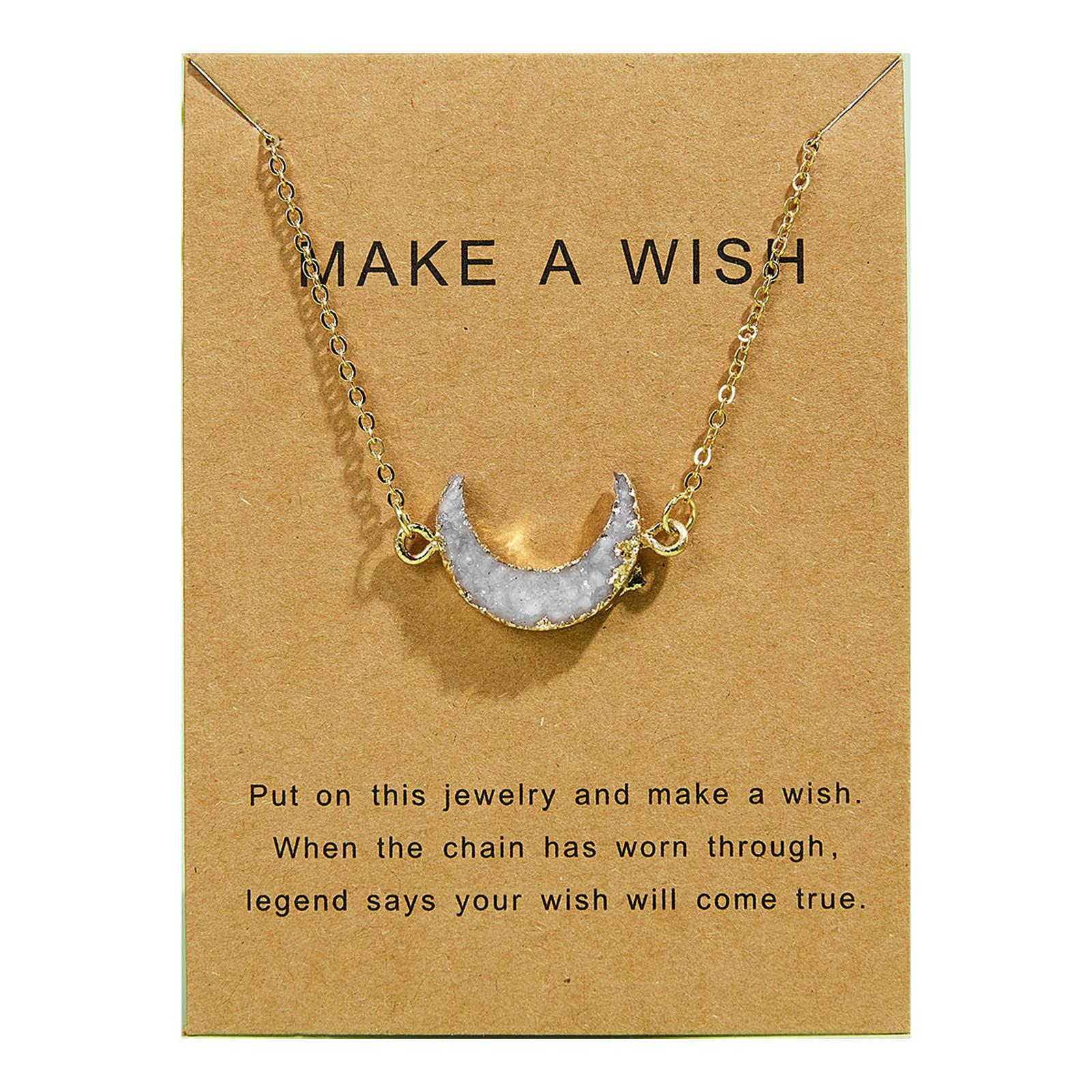Moon Imitation Natural Stone Resin Pendant Paper Card Necklace Creative Opal Drop Necklace
Moon Imitation Natural Stone Resin Pendant Paper Card Necklace Creative Opal Drop Necklace
