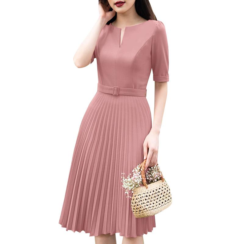 ZANZEA Женское повседневное летнее платье с круглым вырезом и короткими рукавами, плиссированное 3XL розовый
ZANZEA Женское повседневное летнее платье с круглым вырезом и короткими рукавами, плиссированное 3XL розовый