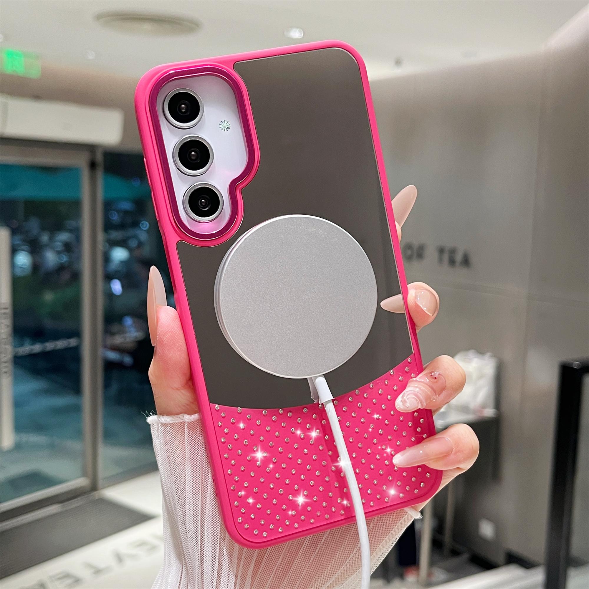 For Samsung Galaxy A25 5G (Global) (161.0 x 76.5 x 8.3mm) Magnetic Case Mirror Surface TPU+PC Shockproof Phone Cover Purple
For Samsung Galaxy A25 5G (Global) (161.0 x 76.5 x 8.3mm) Magnetic Case Mirror Surface TPU+PC Shockproof Phone Cover Purple