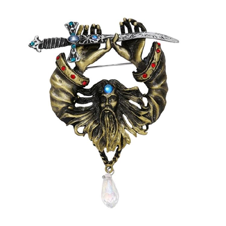 Vintage Holding Swords Pirate Brooch Pins for Men Crystal Lapel Pin Badge Men s Suits Shirt Pin Accessories Jewelry 1 золотий
Vintage Holding Swords Pirate Brooch Pins for Men Crystal Lapel Pin Badge Men s Suits Shirt Pin Accessories Jewelry 1 золотий