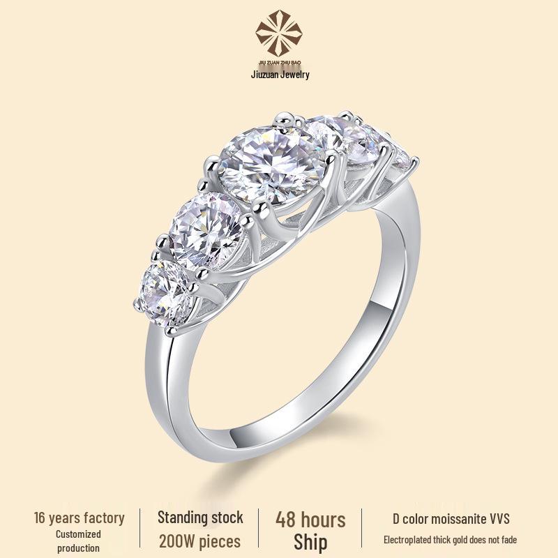 High-End S925 Silver Moissanite Ring - Women s Non-Fading, Luxury Design US Size 5
High-End S925 Silver Moissanite Ring - Women s Non-Fading, Luxury Design US Size 5