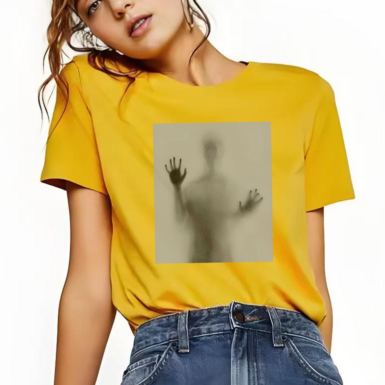 Shadow printed Tshirt casual short sleeved suitable for all seasons fashionable and versatile Womens Tshirt 4XL
Shadow printed Tshirt casual short sleeved suitable for all seasons fashionable and versatile Womens Tshirt 4XL