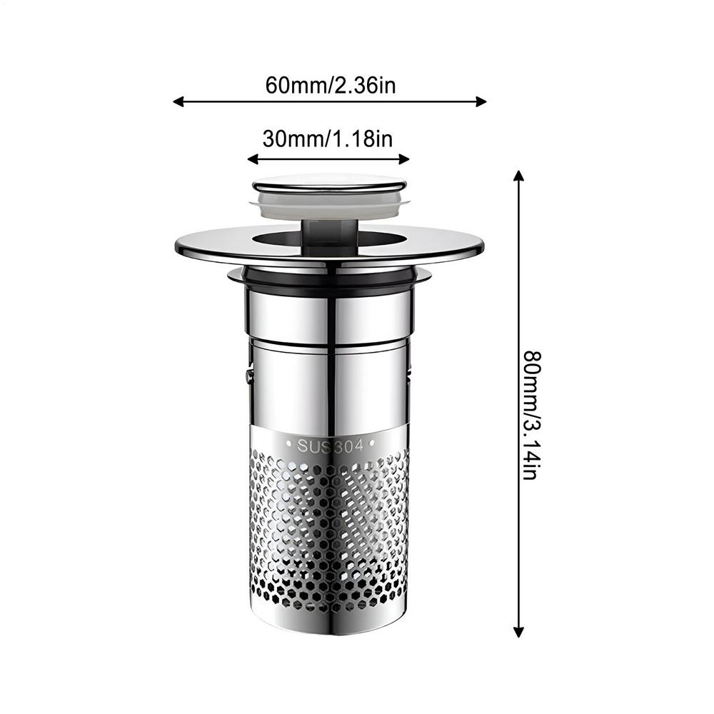 Stainless Steel Floor Drain Filter Washbasin Plug Anti Odor Pop-Up Sink Drain Strainer Basin Stopper Hair Catcher For Shower
Stainless Steel Floor Drain Filter Washbasin Plug Anti Odor Pop-Up Sink Drain Strainer Basin Stopper Hair Catcher For Shower