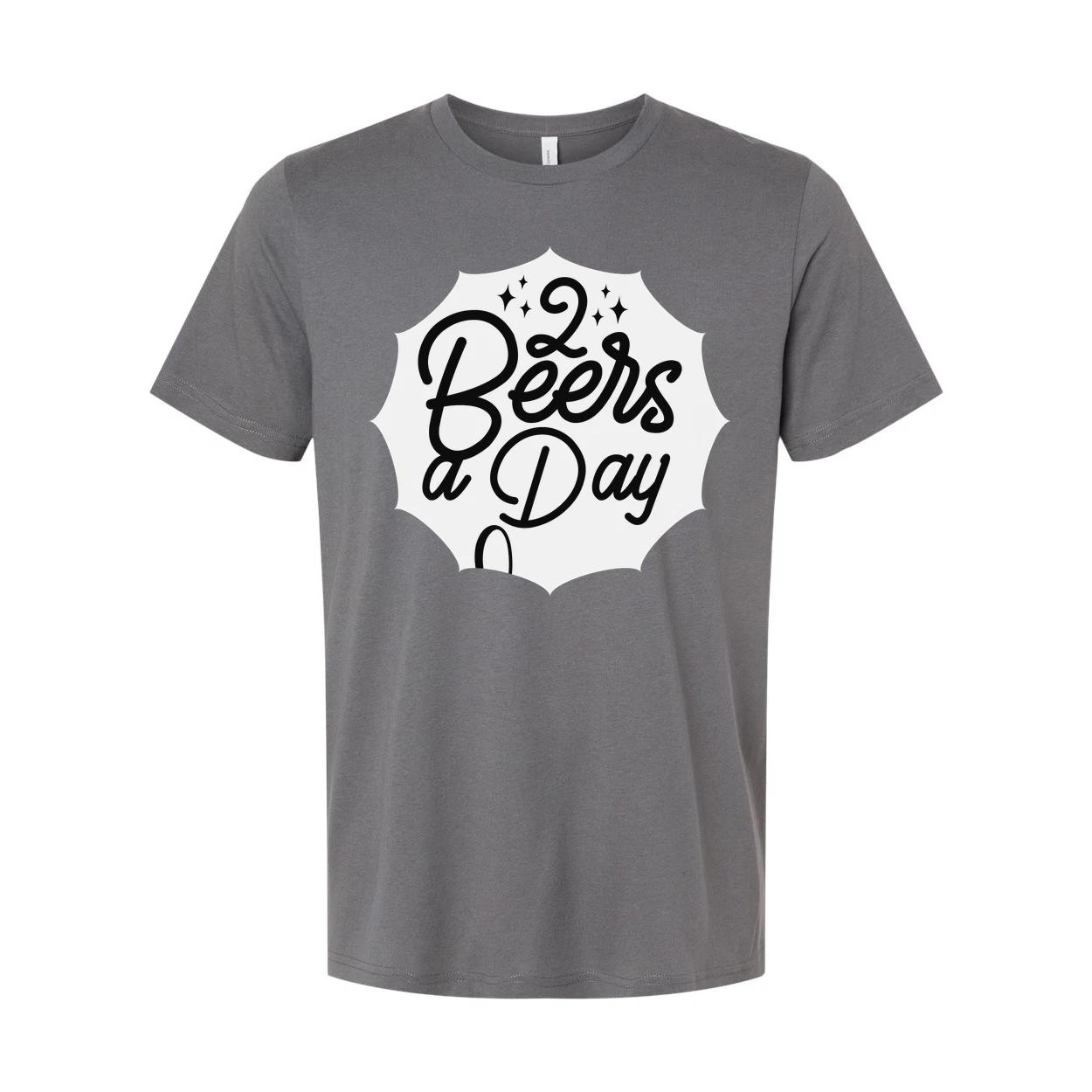 Two Beers a Day Graphic Unisex Short Sleeve T Shirt for Men and Women Casual Wea S
Two Beers a Day Graphic Unisex Short Sleeve T Shirt for Men and Women Casual Wea S
