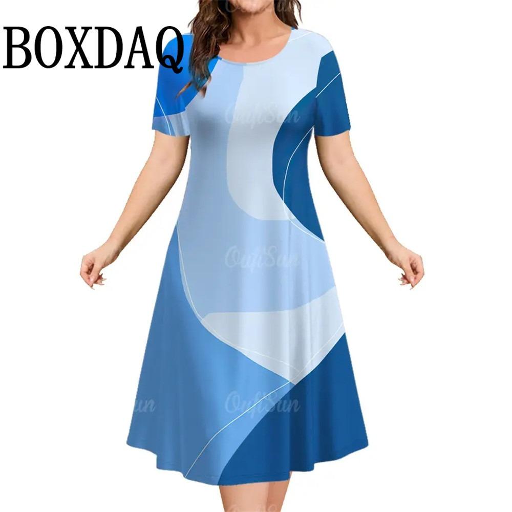 Woman Clothing Women‘S Short Sleeve Dress Plus Size Loose Dresses 3d Stripe Printing Clothing Summer Casual Classy A-Line Dress S
Woman Clothing Women‘S Short Sleeve Dress Plus Size Loose Dresses 3d Stripe Printing Clothing Summer Casual Classy A-Line Dress S