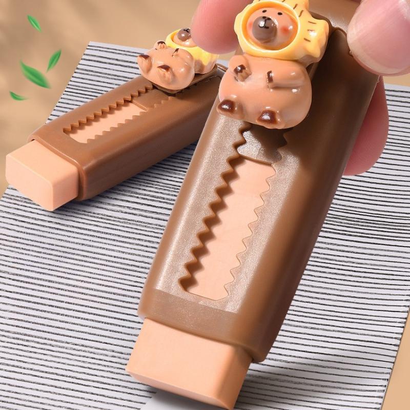 Kawai Stationery Capibara Eraser for Primary School Students Special Chip Free Clean Correction Push Pull Office School Supplies
Kawai Stationery Capibara Eraser for Primary School Students Special Chip Free Clean Correction Push Pull Office School Supplies