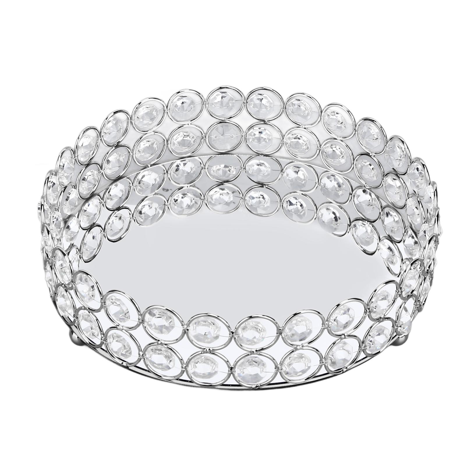 Crystal Cosmetic Makeup Tray 8in Round Display Tray Mirrored Metal Welded Structure for Food Perfume Jewelry Wine Silver
Crystal Cosmetic Makeup Tray 8in Round Display Tray Mirrored Metal Welded Structure for Food Perfume Jewelry Wine Silver