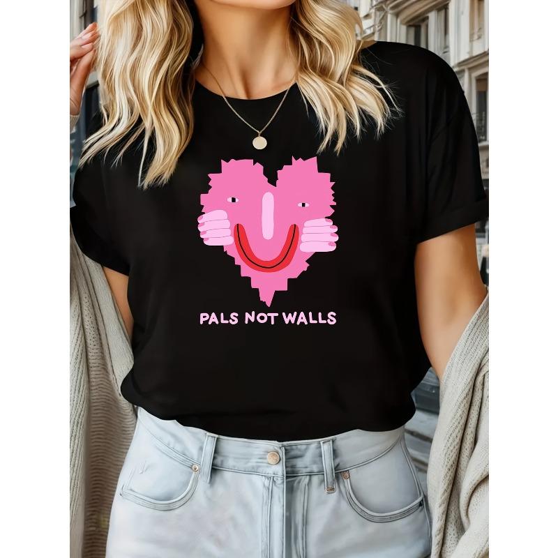 Palnotwalls Black T-Shirt with A Heart Design, Stylish and Trendy Short Sleeves S чёрный
Palnotwalls Black T-Shirt with A Heart Design, Stylish and Trendy Short Sleeves S чёрный