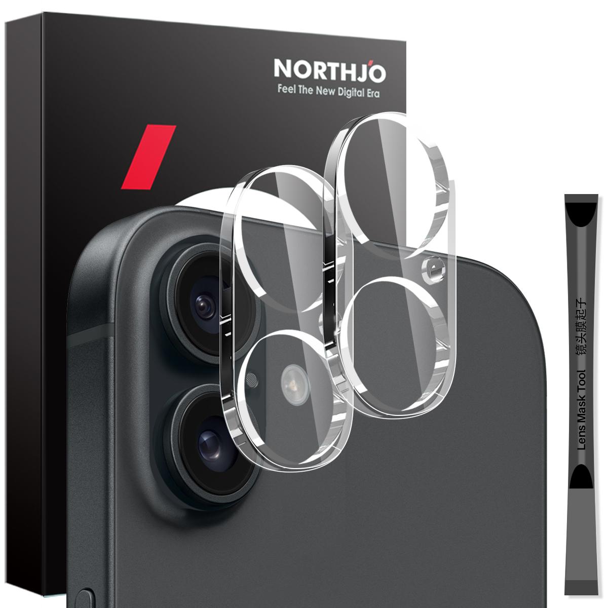 NORTHJO 2Pcs For iPhone 16/16 Plus Camera Lens Protector Clear 3D Full Coverage Tempered Glass Lens Film Type A
NORTHJO 2Pcs For iPhone 16/16 Plus Camera Lens Protector Clear 3D Full Coverage Tempered Glass Lens Film Type A