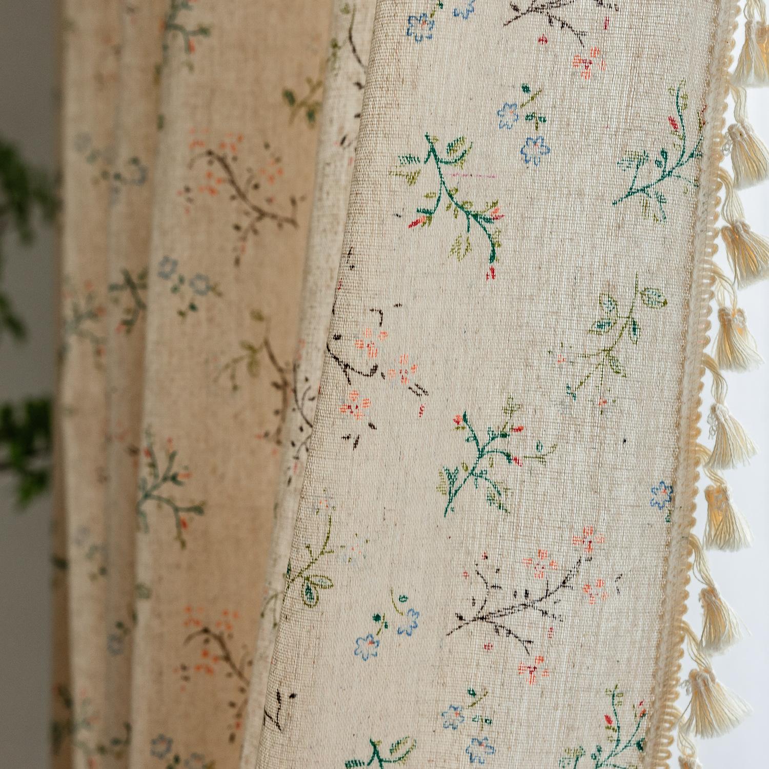 1 Plane Boho Cotton Linen Floral Short Curtain Tassel Trim Rod Pocket Cafe Curtain Kitchen Small Window Semi Blackout Bay Window Farmhouse Decor H60cm*W150cm
1 Plane Boho Cotton Linen Floral Short Curtain Tassel Trim Rod Pocket Cafe Curtain Kitchen Small Window Semi Blackout Bay Window Farmhouse Decor H60cm*W150cm