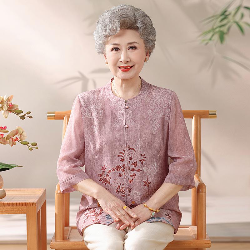 Chiffon Summer Shirt for Mid-Aged and Elderly Women - Elegant, Loose-Fit Top for Mothers and Grandmas 5XL (145-160 Jin)
Chiffon Summer Shirt for Mid-Aged and Elderly Women - Elegant, Loose-Fit Top for Mothers and Grandmas 5XL (145-160 Jin)