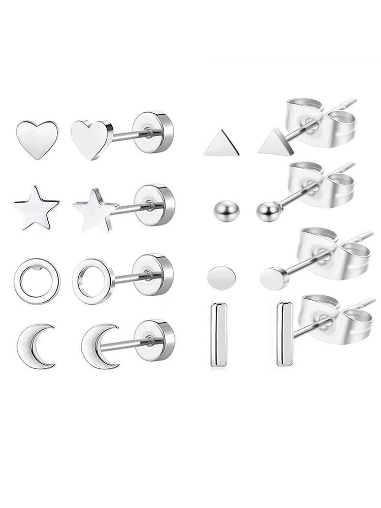 4 Pairs Set Of Titanium Steel Small Stud Earring Simple Leisure Style Lightweight Female Ear Ornaments For Women Daily Wear
4 Pairs Set Of Titanium Steel Small Stud Earring Simple Leisure Style Lightweight Female Ear Ornaments For Women Daily Wear