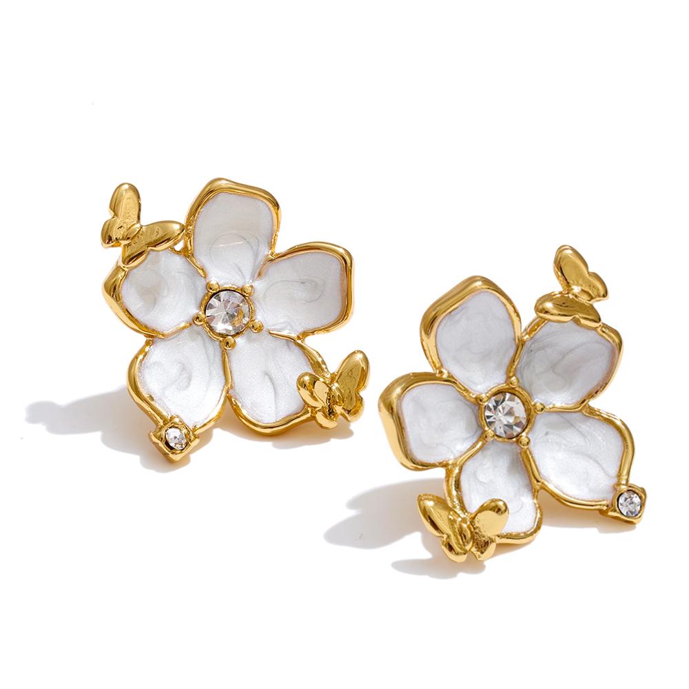 Yhpup Fashion Zirconia Pearls Enamel Flower Sweet Stud Earrings for All Occasions Daily Popular Golden Jewelry Wholesale
Yhpup Fashion Zirconia Pearls Enamel Flower Sweet Stud Earrings for All Occasions Daily Popular Golden Jewelry Wholesale