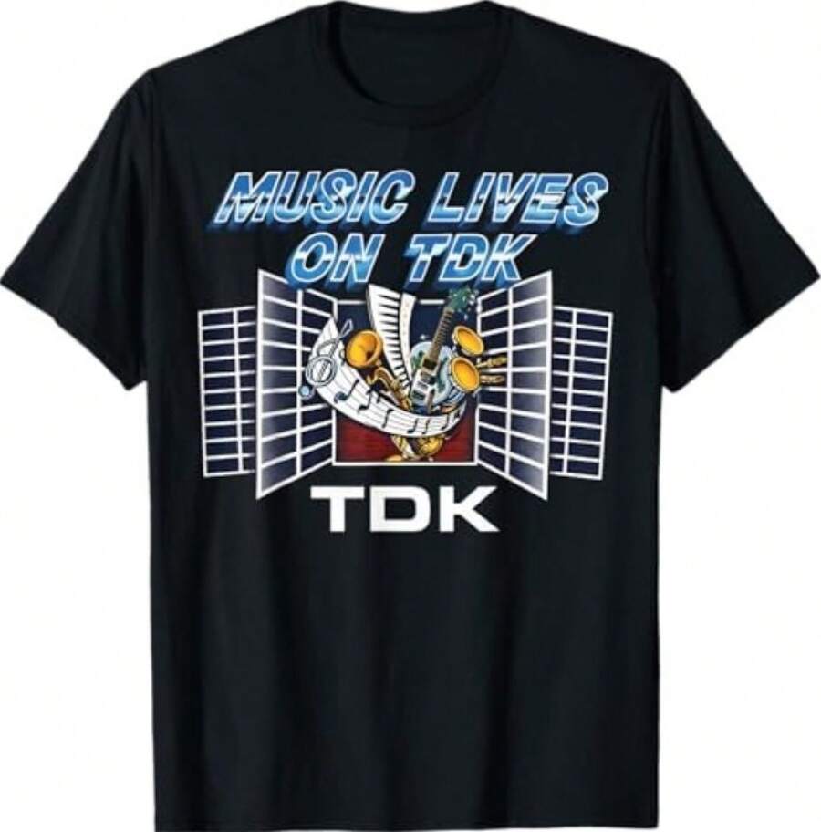 80s Retro TDK Graphic Tee Vintage Style Casual Wear 5XL різнокольоровий
80s Retro TDK Graphic Tee Vintage Style Casual Wear 5XL різнокольоровий