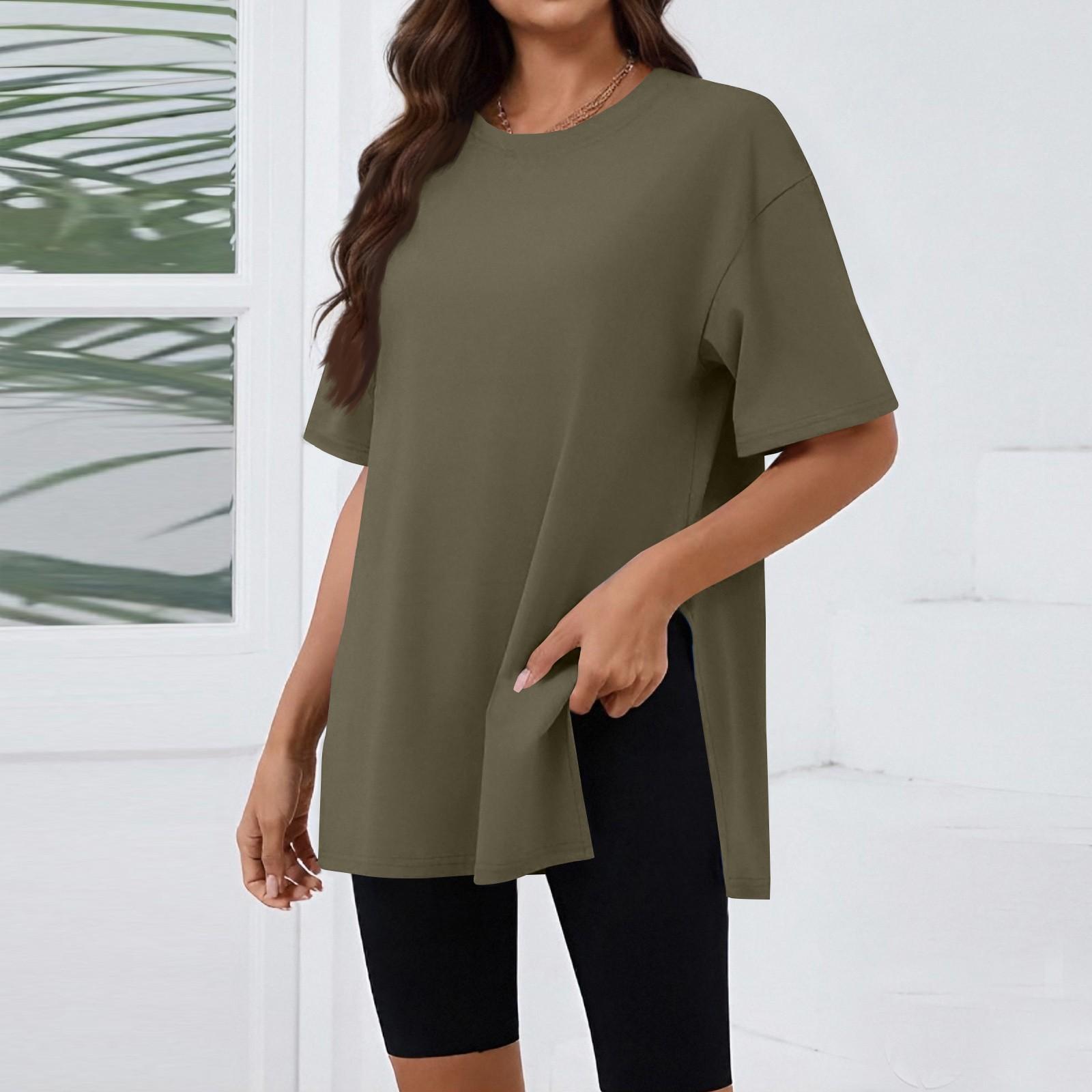 T Shirts For Women Pleated R-Neck Dressy Casual Blouses Printing Short Sleeve Summer Tops Loose Fit L армія зелений колір
T Shirts For Women Pleated R-Neck Dressy Casual Blouses Printing Short Sleeve Summer Tops Loose Fit L армія зелений колір