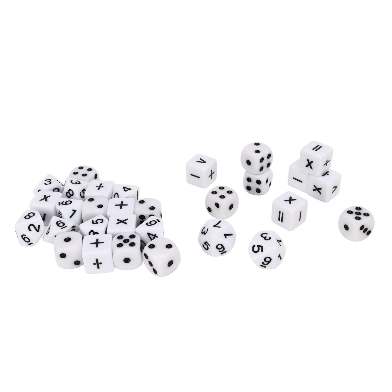 30Pcs Dice Set Black Letter Plastic Easy Read Teaching Dice Set for Game Math Learn
30Pcs Dice Set Black Letter Plastic Easy Read Teaching Dice Set for Game Math Learn