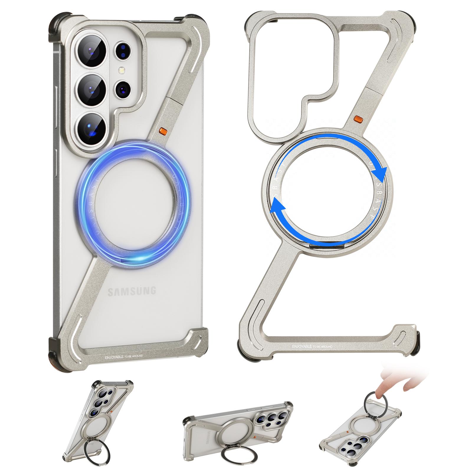 Eary for Samsung Galaxy S26 Ultra Bumper Case Metal With Stand Magnetic 360°Rotation Shockproof Protective Frameless Phone Cover
Eary for Samsung Galaxy S26 Ultra Bumper Case Metal With Stand Magnetic 360°Rotation Shockproof Protective Frameless Phone Cover