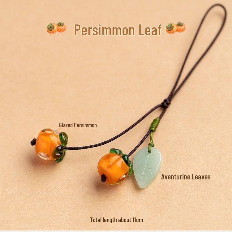 Glazed Persimmon Phone Lanyard: Retro Chinese Style with Success Keyring & Yuhua Stone
Glazed Persimmon Phone Lanyard: Retro Chinese Style with Success Keyring & Yuhua Stone