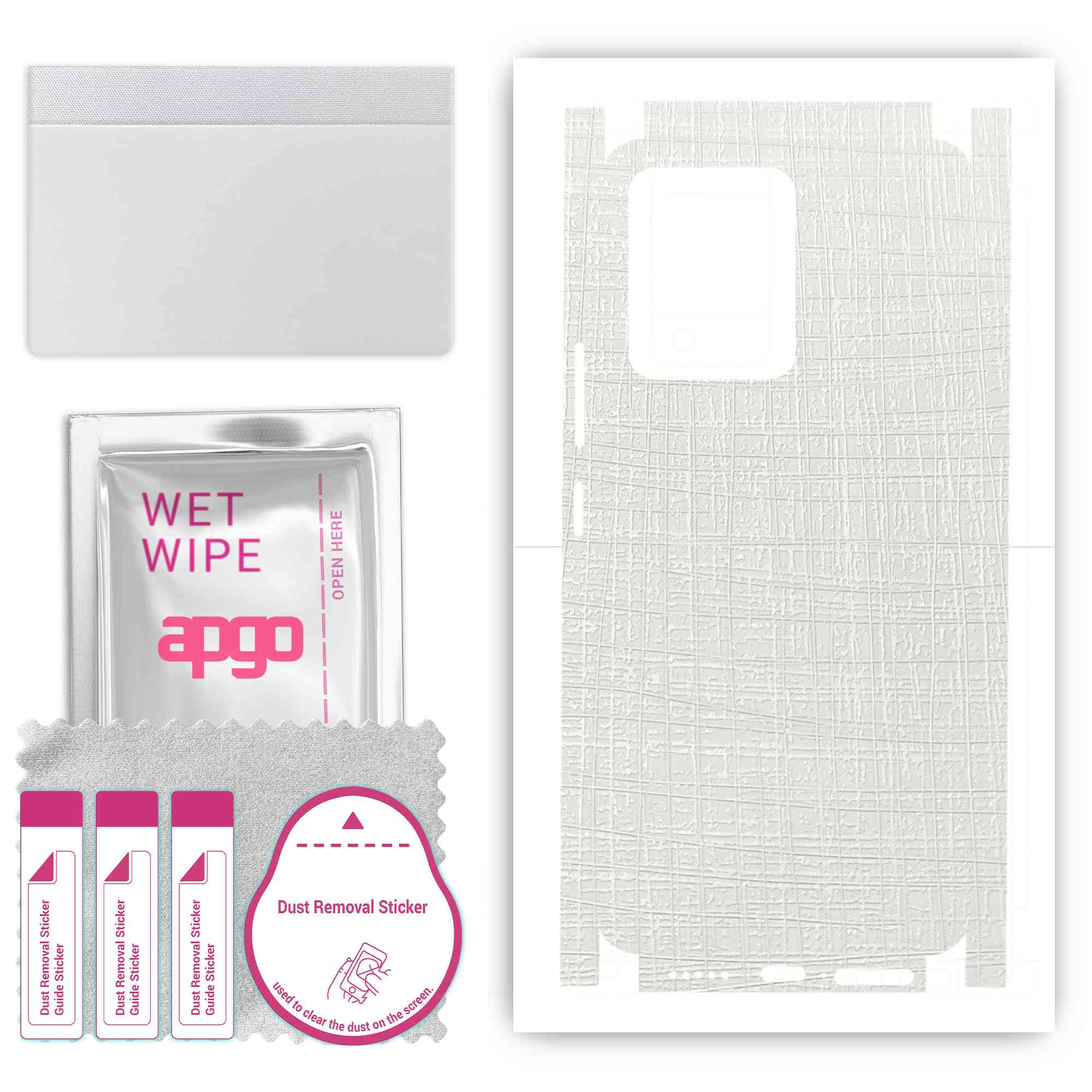 Apgo Protective Skin Sticker for the back+sides compatible with Vivo V23 5G, Full Wrap Film, Foil, Vinyl - Pattern White Fabric
Apgo Protective Skin Sticker for the back+sides compatible with Vivo V23 5G, Full Wrap Film, Foil, Vinyl - Pattern White Fabric