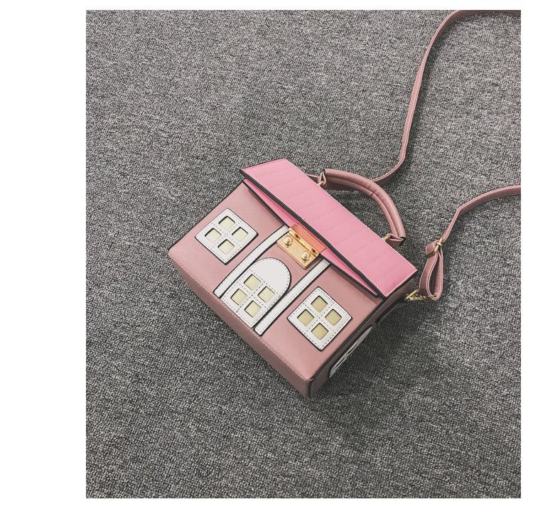 PU leather color-blocking creative and funny little house crossbody bag, cartoon cute handbag, personalized women s bag рожевий
PU leather color-blocking creative and funny little house crossbody bag, cartoon cute handbag, personalized women s bag рожевий