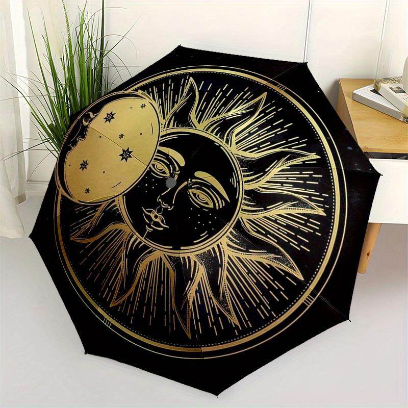 Golden Celestial Sun & Moon Face Round Coaster Set of 2 Umbrella, Cute Umbrella with Cute Design, Portable 3-Fold Compact Umbrella for Men & Women, Va
Golden Celestial Sun & Moon Face Round Coaster Set of 2 Umbrella, Cute Umbrella with Cute Design, Portable 3-Fold Compact Umbrella for Men & Women, Va